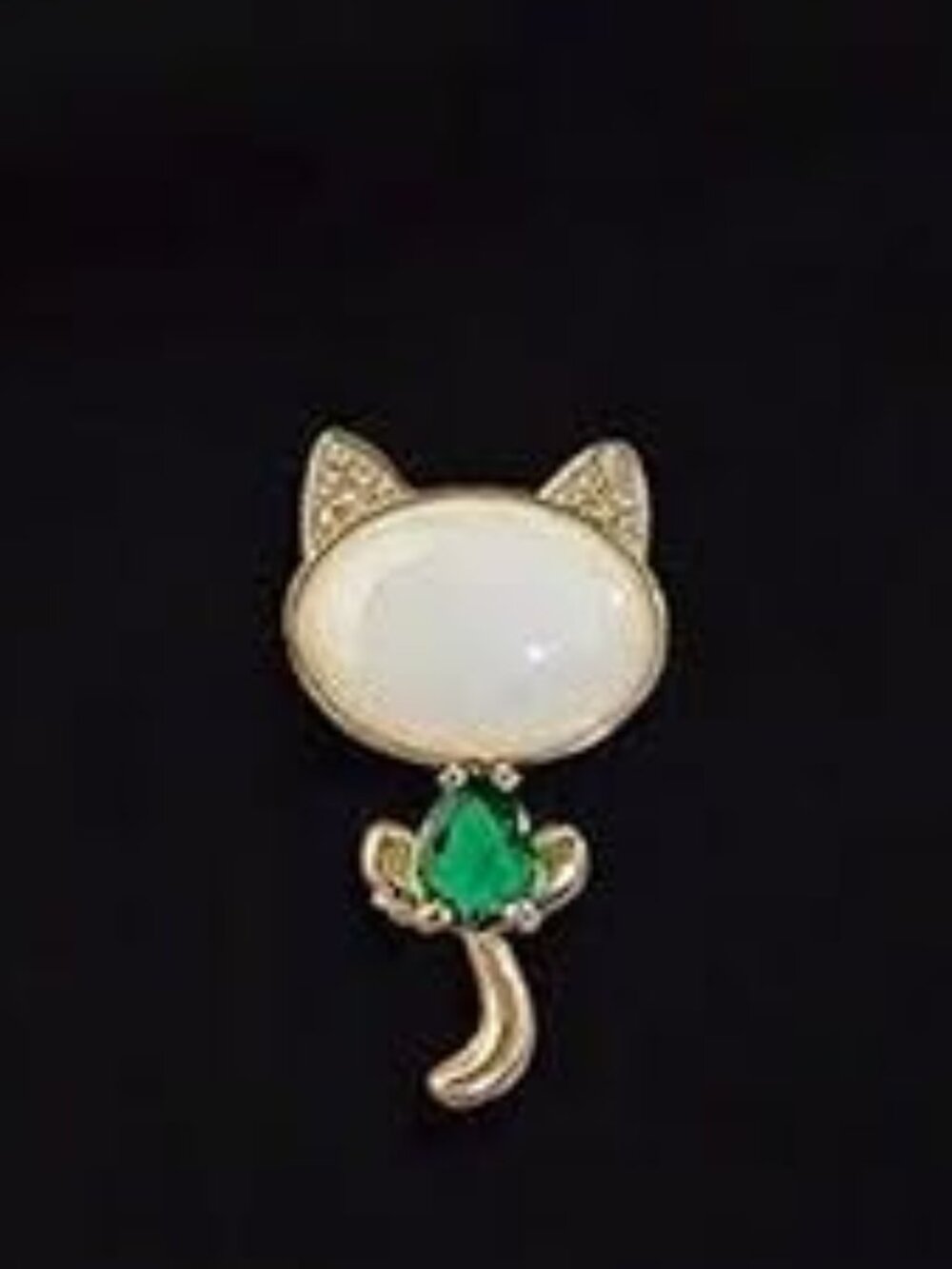 Cute Rhinestone Cat Brooch Sparkly Crystal Kitten Lapel Pin